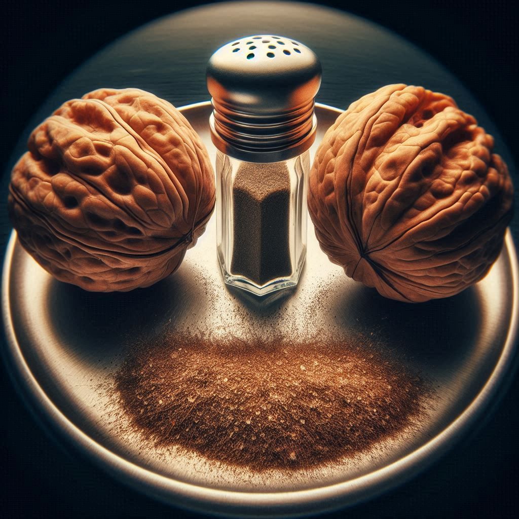 Walnuts and pepper shaker