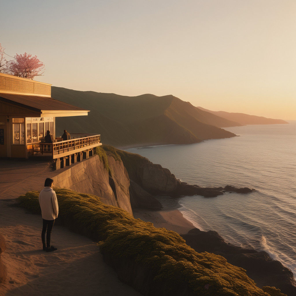 Cinematic Moment of Introspection on a Cliff