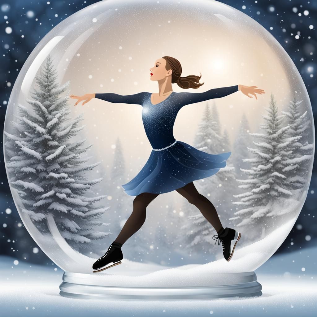 Ice Skater Snow Globe