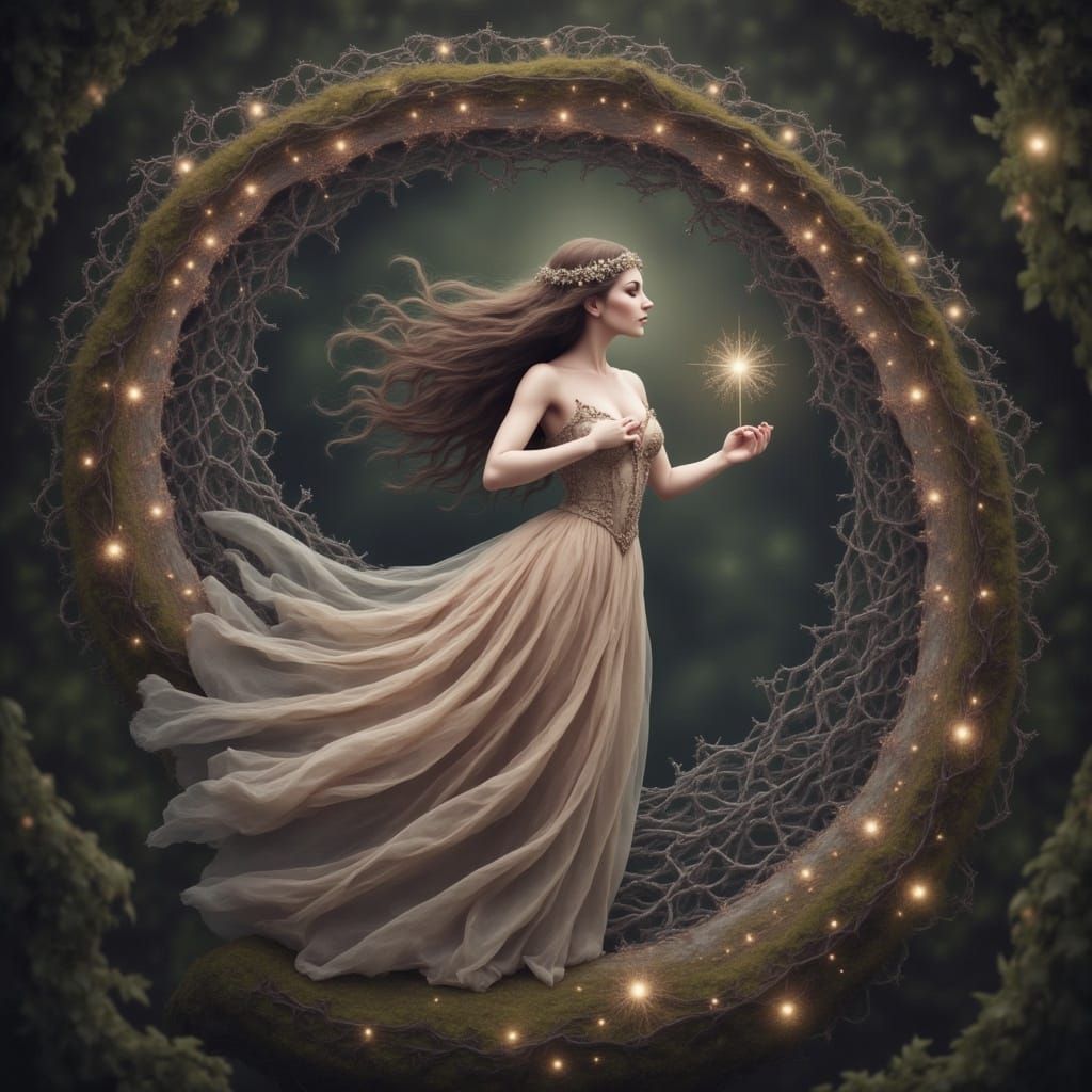 Circuit dreams in a fairy's embrace
Sequenced steps through a timeless space
Binary lights flicker in surreal trance
Guiding us deeper with...