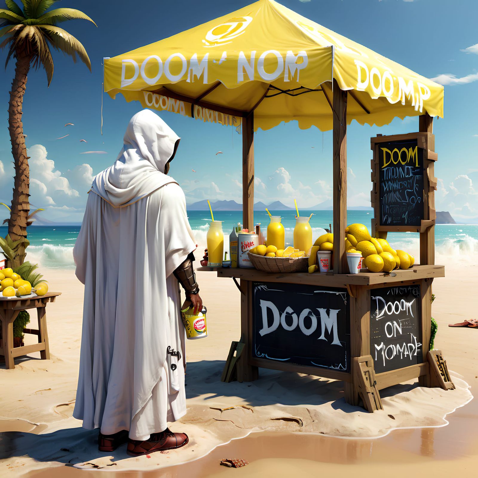 A new DOOMP lemonade stand, come visit us at the beach!