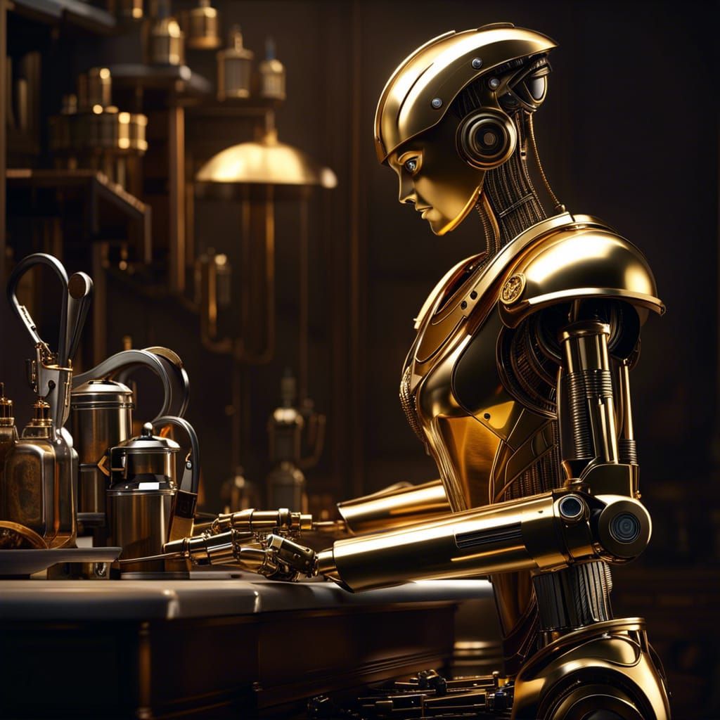 Human Robot Helping Daily House Chores  by @Adaregirl 