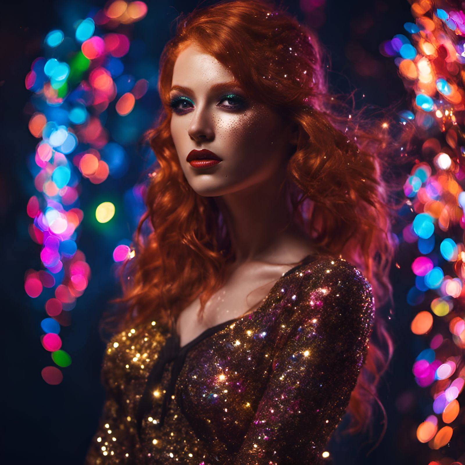 Beautiful redhead dancer