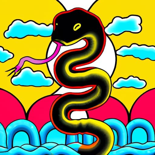 A snake in a beautiful world