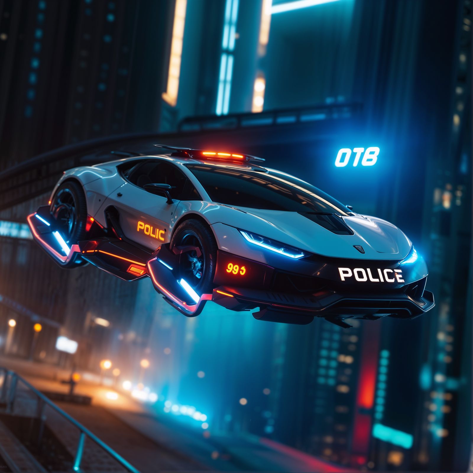 Futuristic Police Sports Car