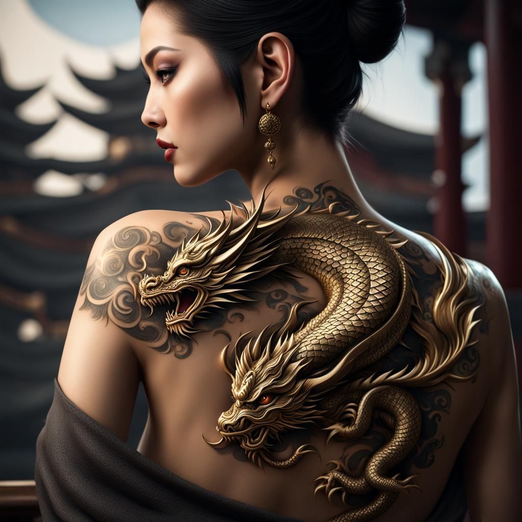 Dragon tattoo  by @Dragon it