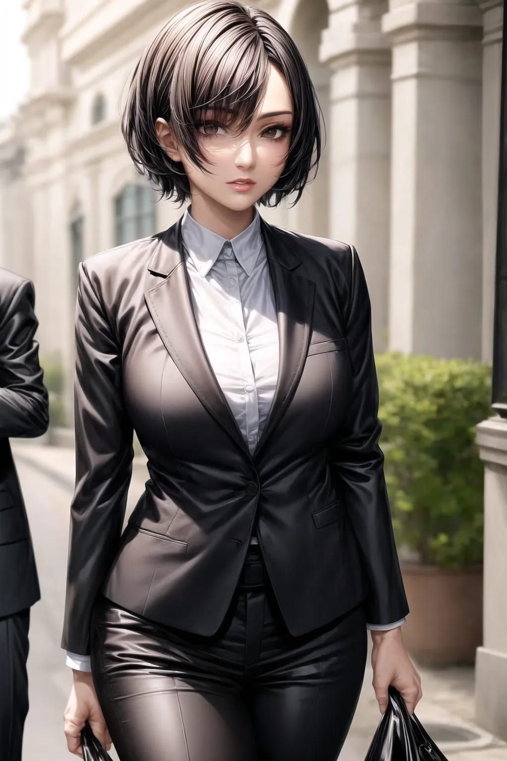 Elegant Moon in a suit
