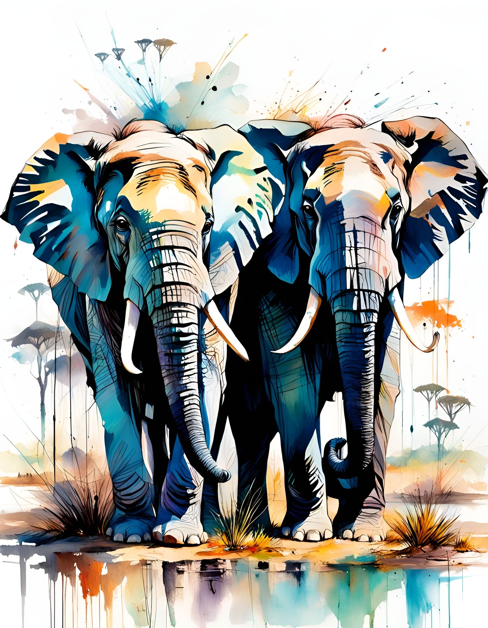 Elephants  by @Emma