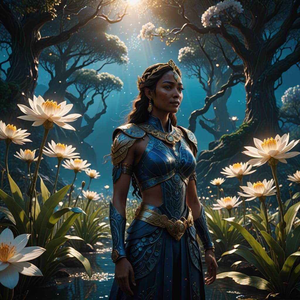 Visualize a serene yet powerful moment from 560 million years past, where the etheric and semi-etheric forms of the Turaneusiam-1 Angelic Hu...