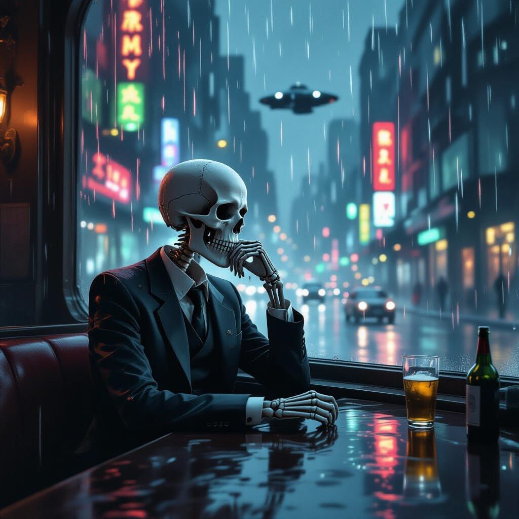 A melancholic skeleton 