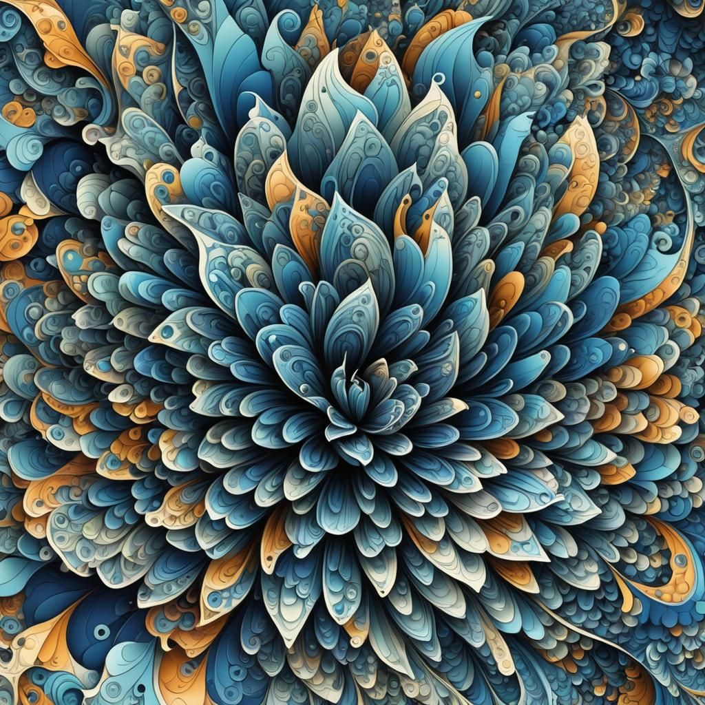 Blue chrysanthemum 