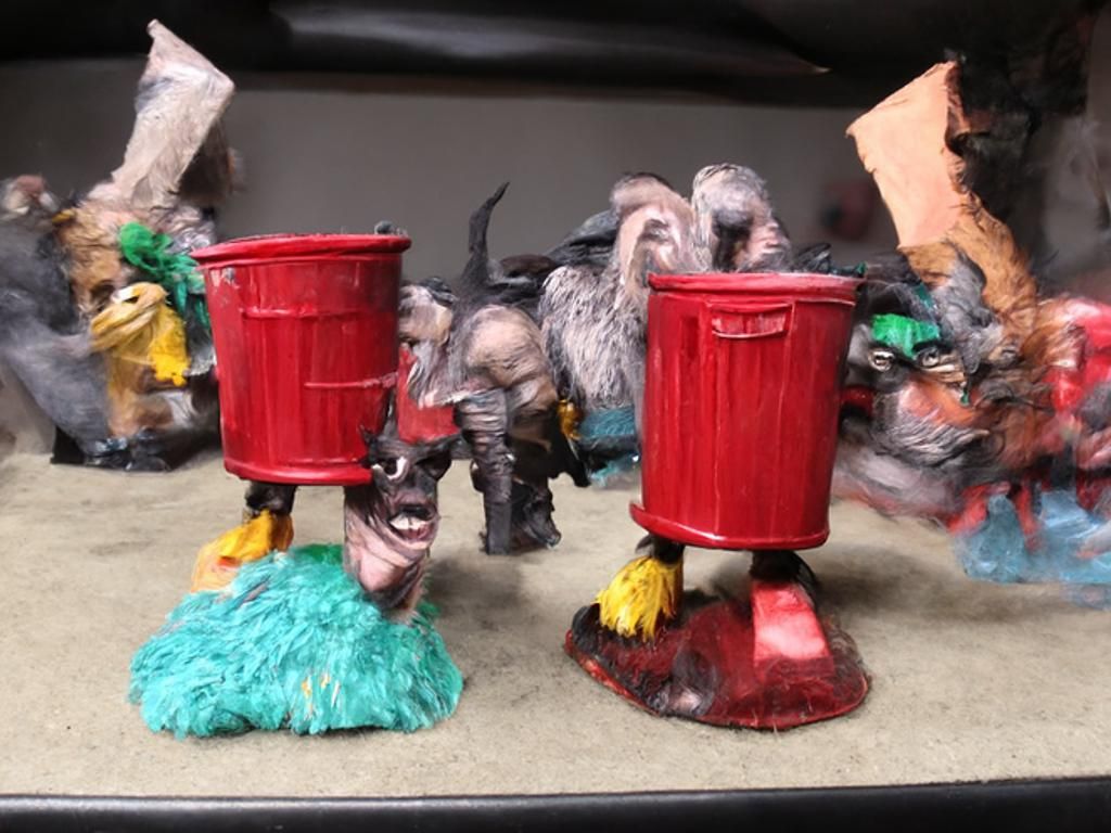 sneaky orcs in garbage cans