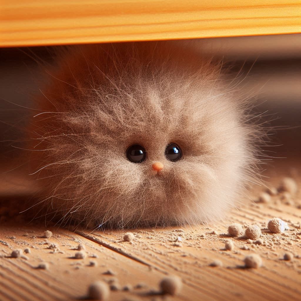 Dust ball under the bed