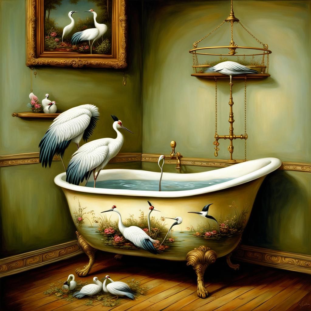Cranes in Tub Kevin Sloan