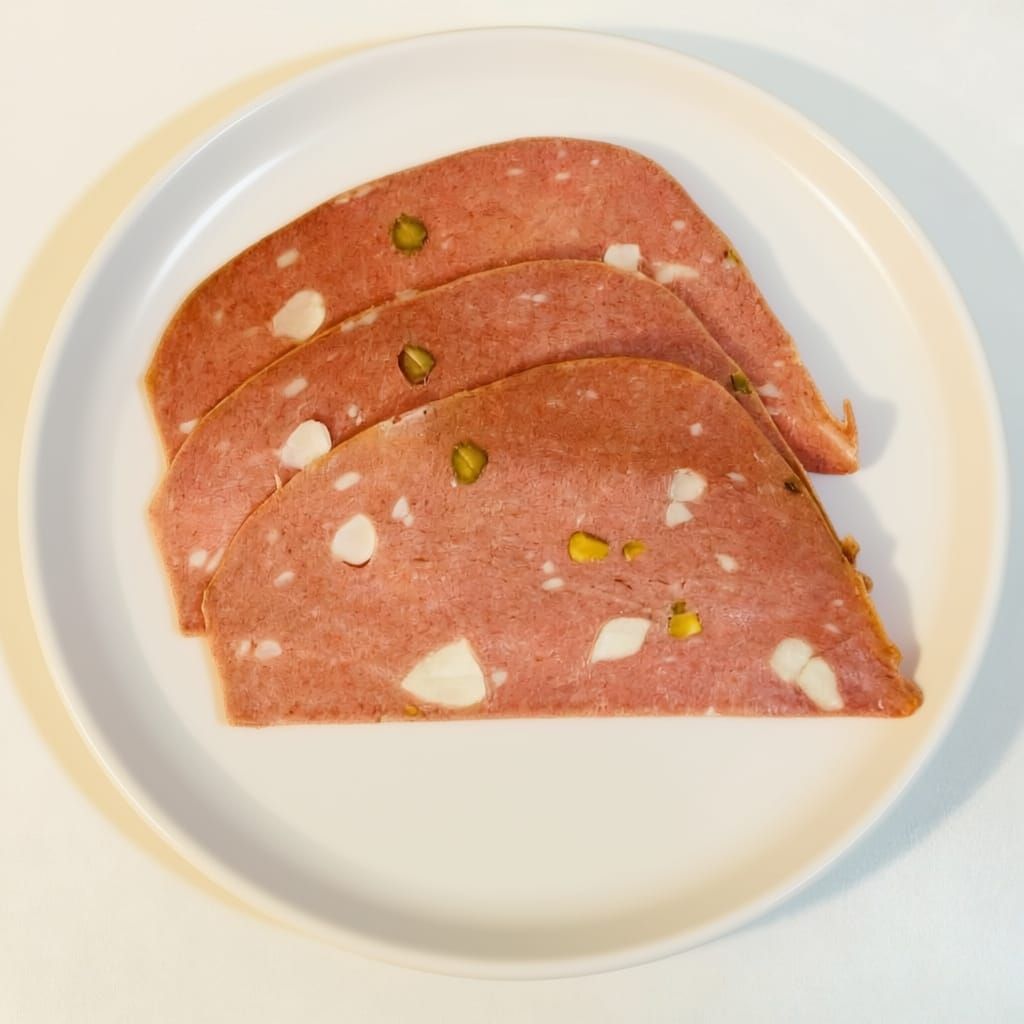 Put some pistachio crusted on the plate