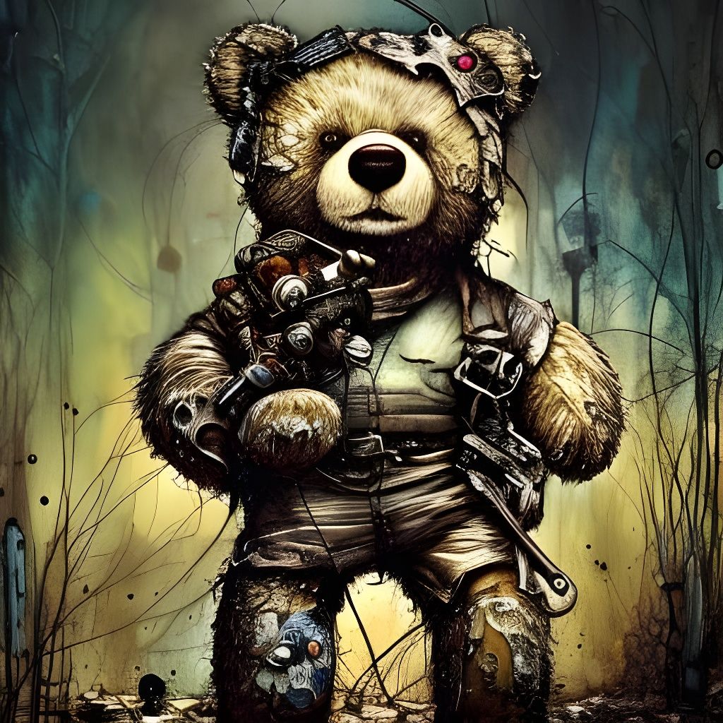 Teddy-bear of the Apocalypse  by @Freena