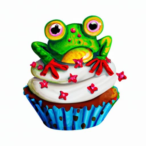 cute frog cupcake