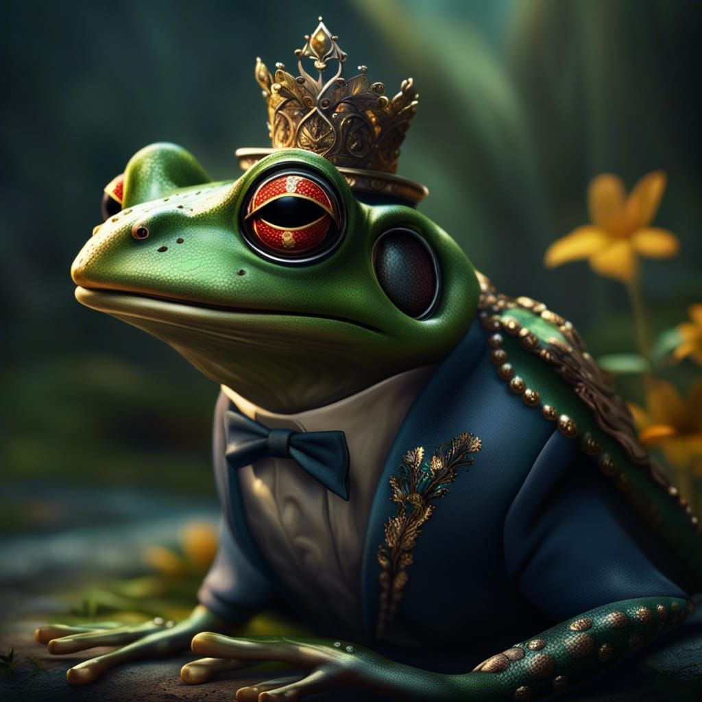 I present, this years frog prom king - AI Generated Artwork - NightCafe ...