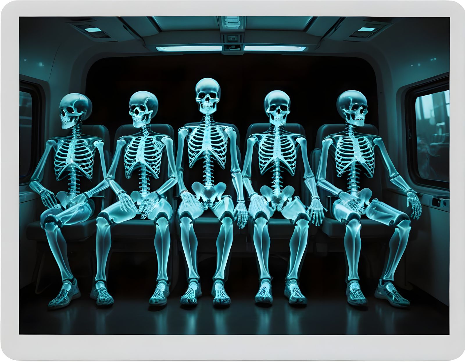 X-ray passengers polaroid clipart vector   by @oistar