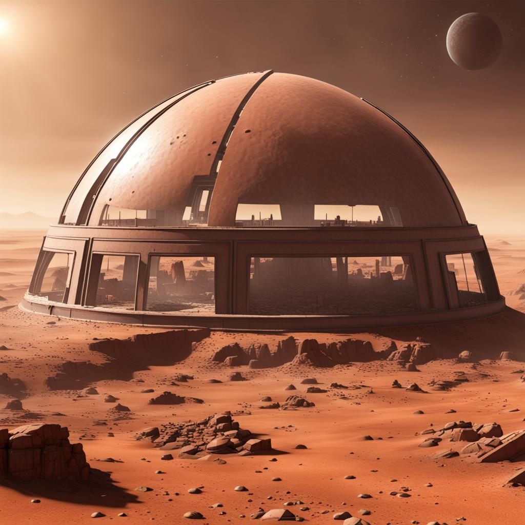 A Ruined City under a Dome on Mars - AI Generated Artwork - NightCafe ...