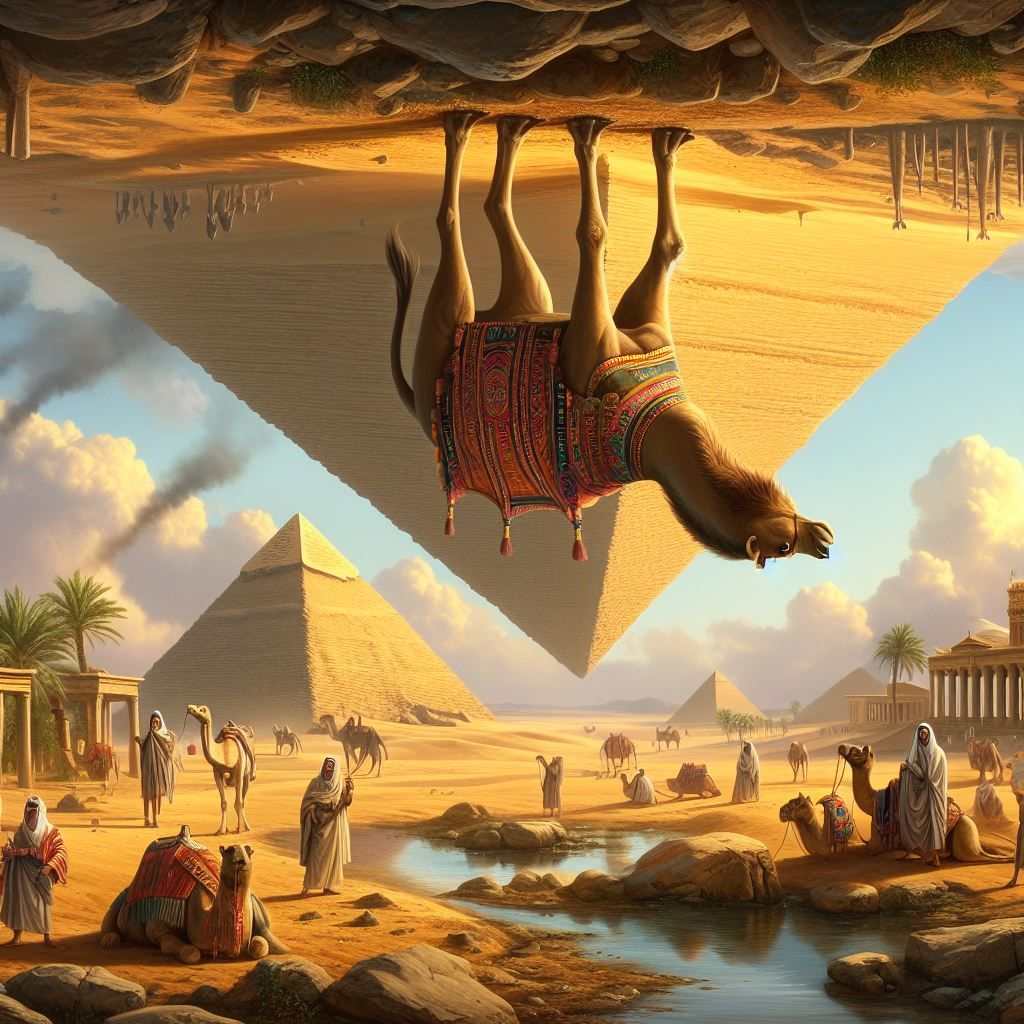 Upside Down Surreal Camel ✨🎨🐪🌴