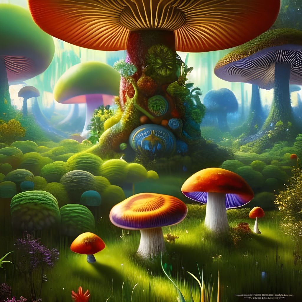 high rainbow quality portrait of Mushroom Hyperion House Jungle ...