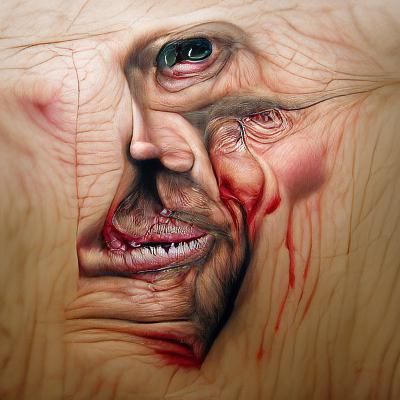 the face of pure evil hyperrealism