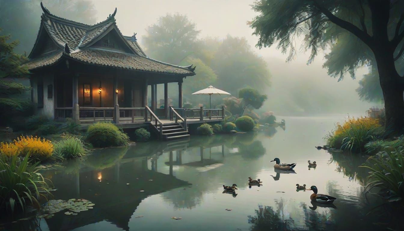 Serene Pond  by @undefined