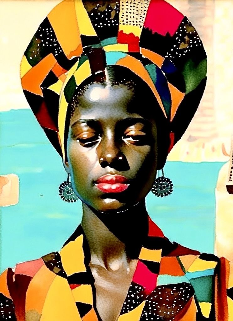 Watercolor portrait for @AFROGODDESSES