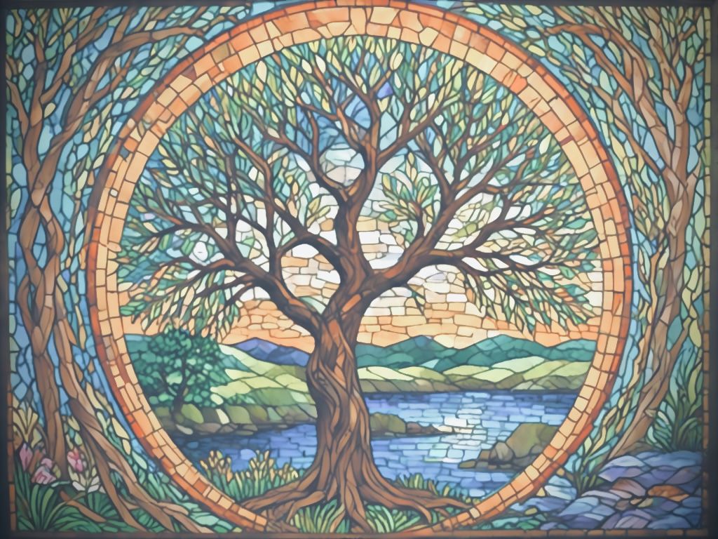 Mosaic Willow Tree