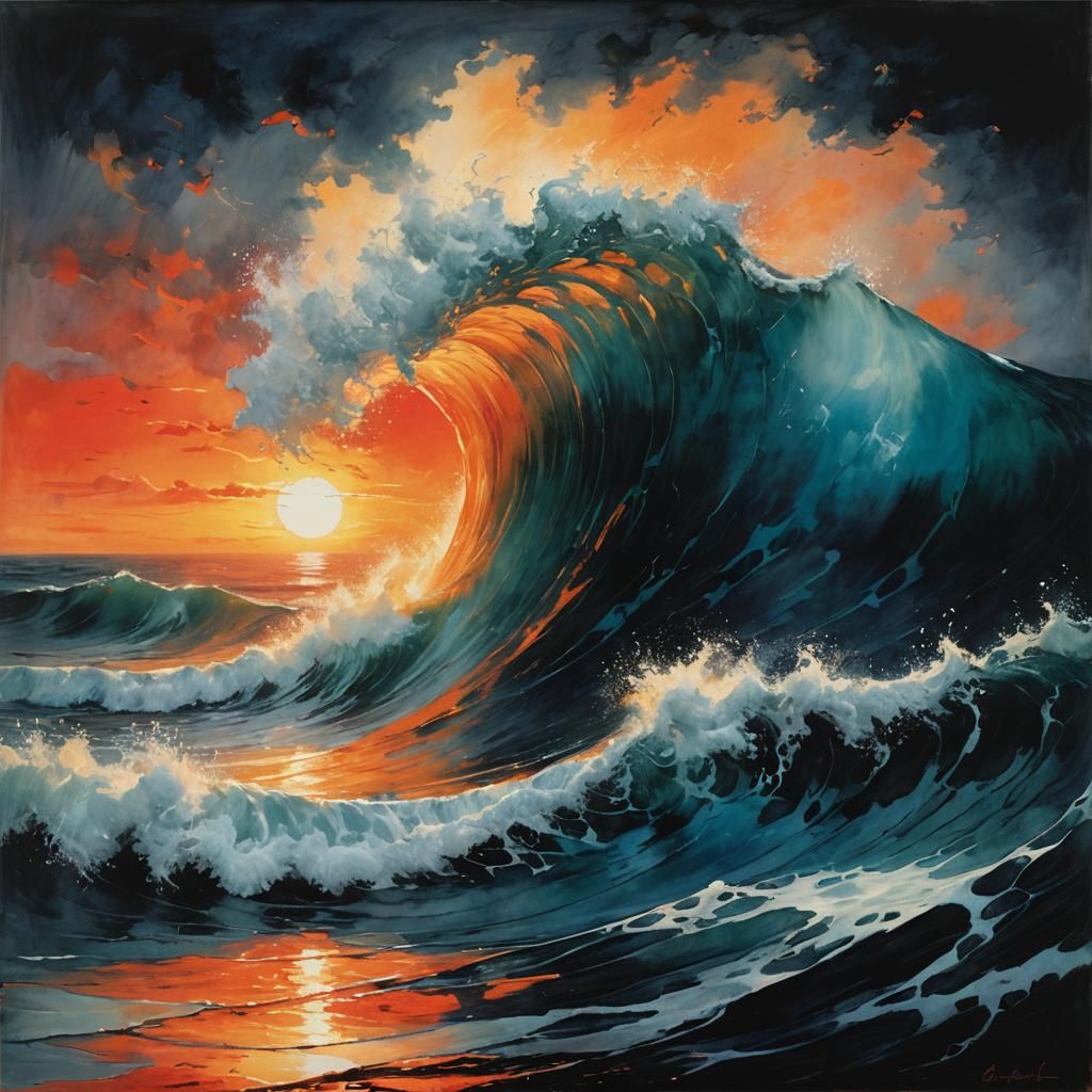 Wave Goodnight   by @Username_Already_Taken