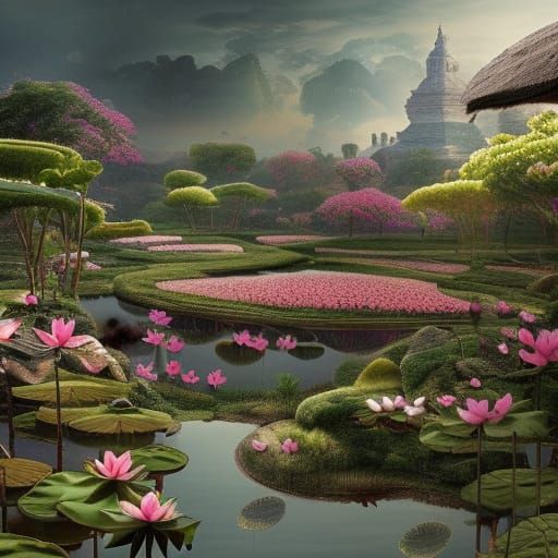 Swamp of lilypads