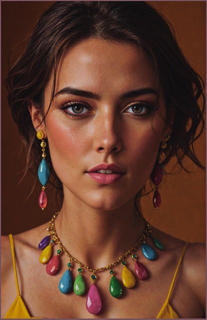 briolette cut gemstone necklace and earrings (3)