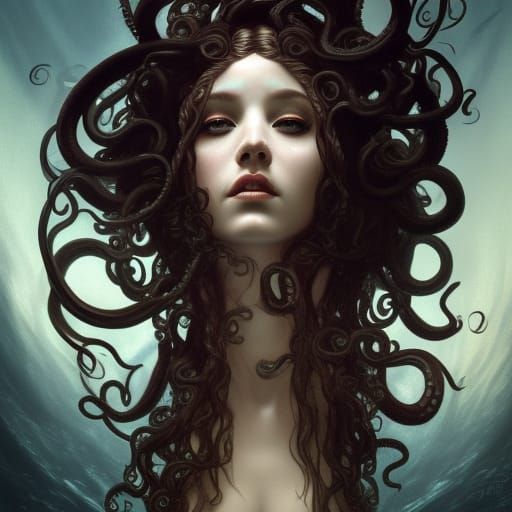 Dark Gothic Mermaid - AI Generated Artwork - NightCafe Creator