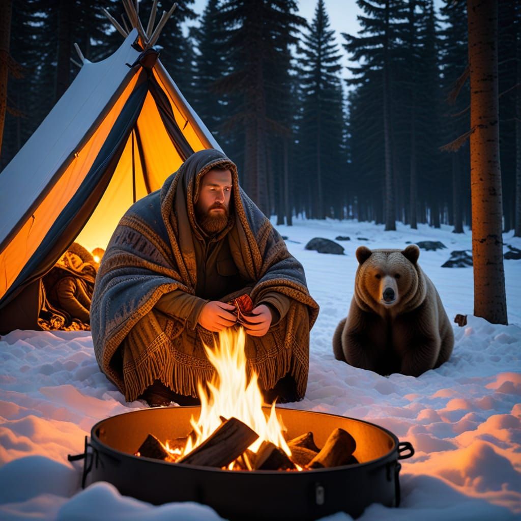 unaware of his new companion.