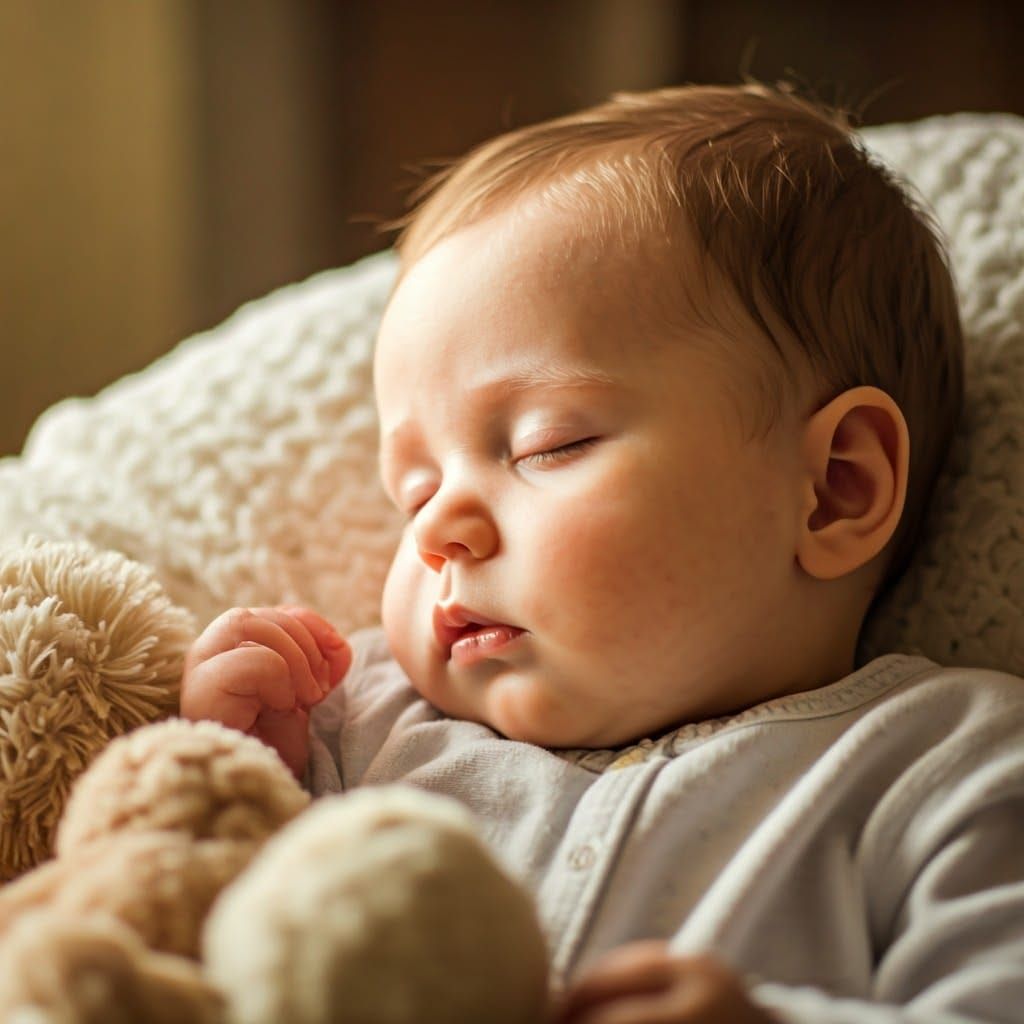 Baby Slumbers in Golden Light