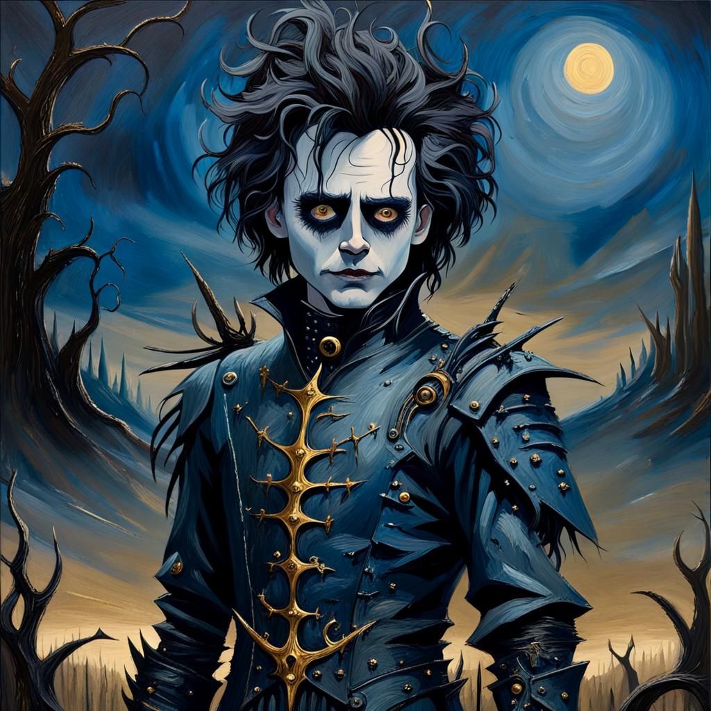 Sir Edward scrissor hands, gothic style.