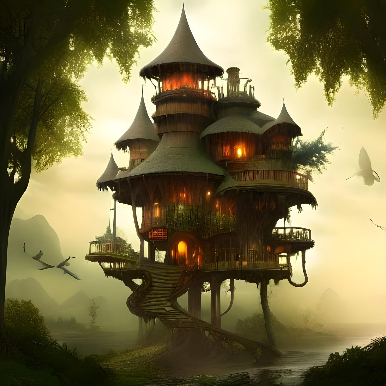 eerie treehouse