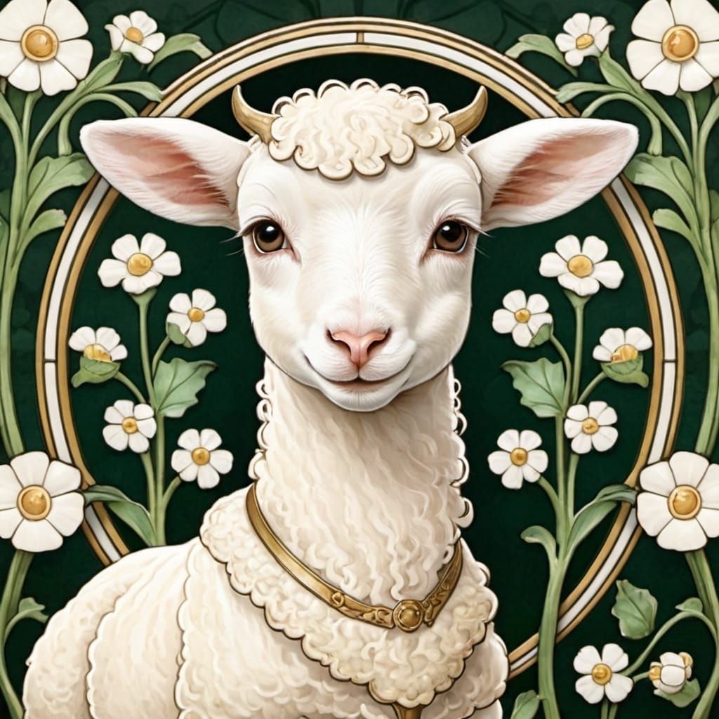 Art nouveau lamb