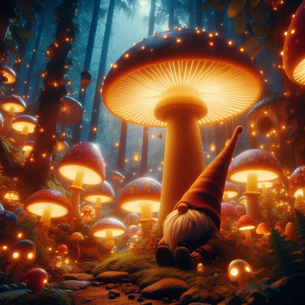 Magical night in the forest