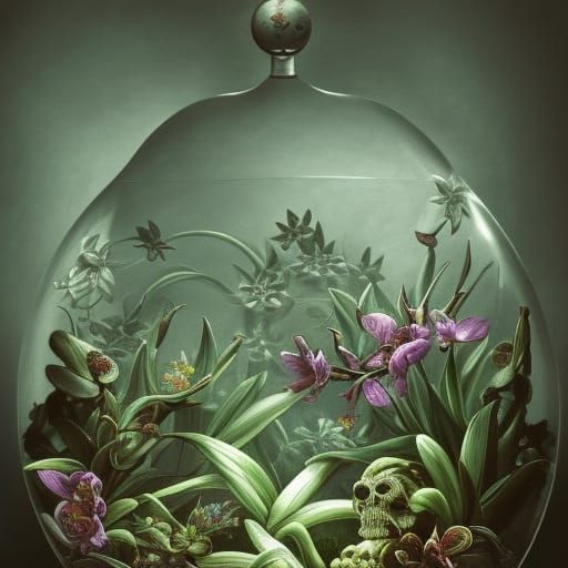 Orchids in a Terrarium