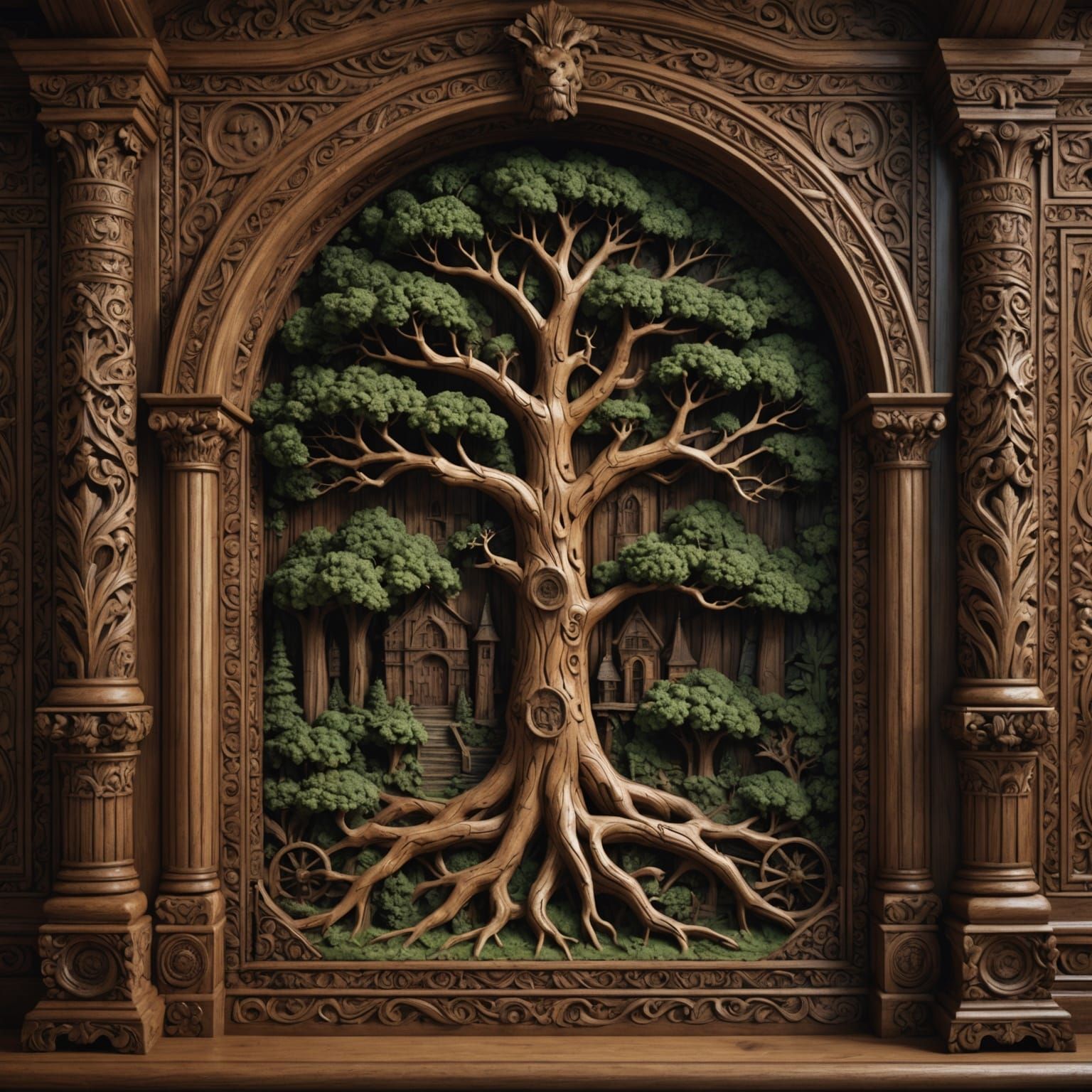 oak tree carvings   by @SalvaMalva