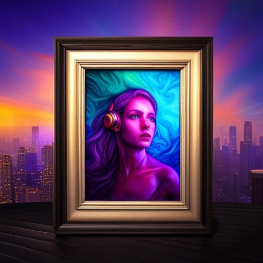 music on picture frame 6 AI Generated Artwork NightCafe Creator