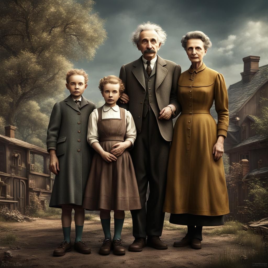 If Albert Einstein and Marie curie had a family.  by @undefined