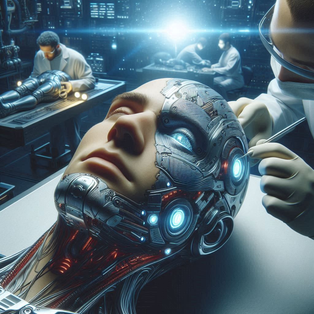 CYBORG UPGRADE AT SPACESTATION FOR THE YEAR 4089