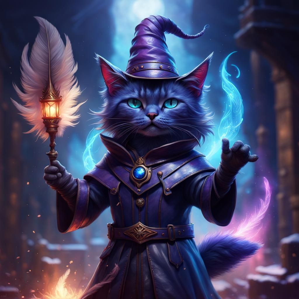 wizard cat - AI Generated Artwork - NightCafe Creator