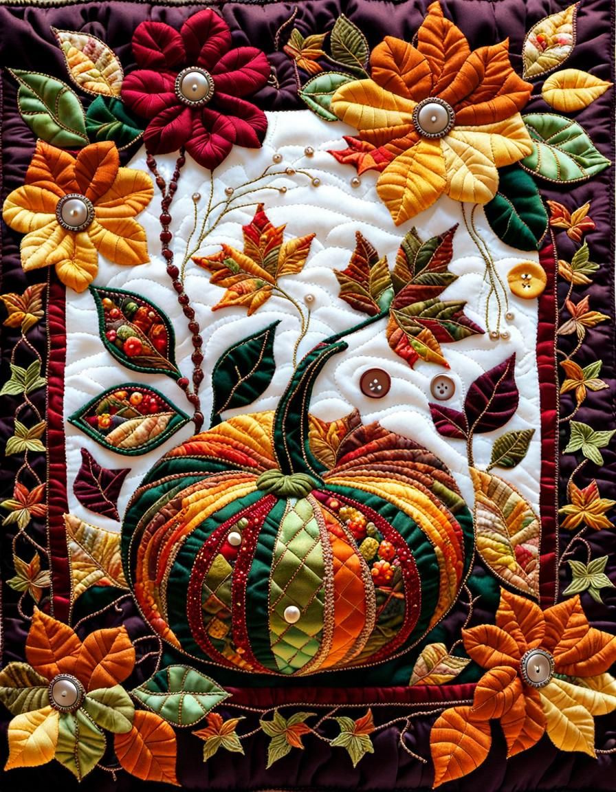 Quilted Patchwork Gourd  by @Katie May