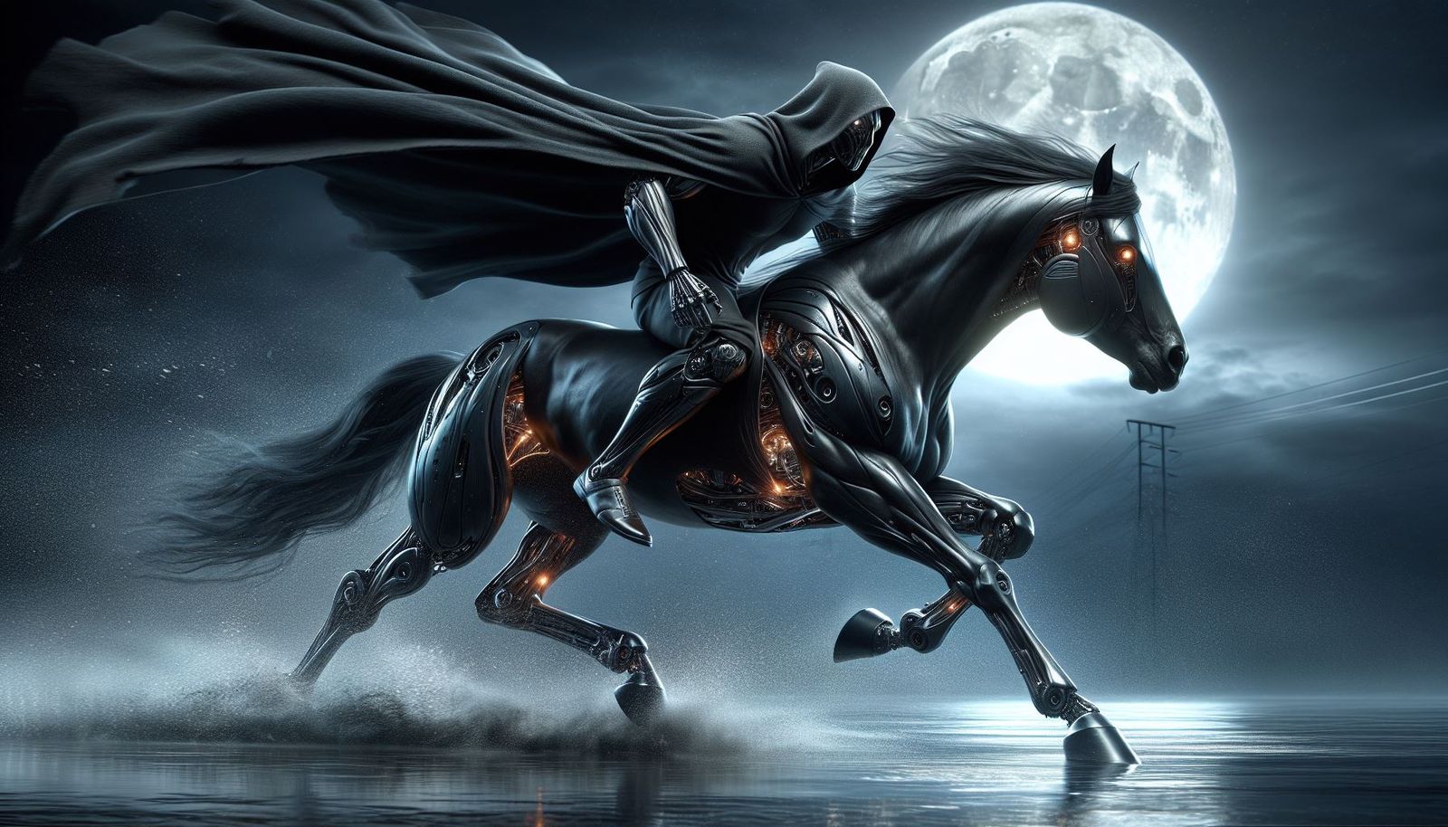 Cyborg Horse and Rider - They Ride Without Ceasing, They Watch Without Tiring, They Endure Without Suffering