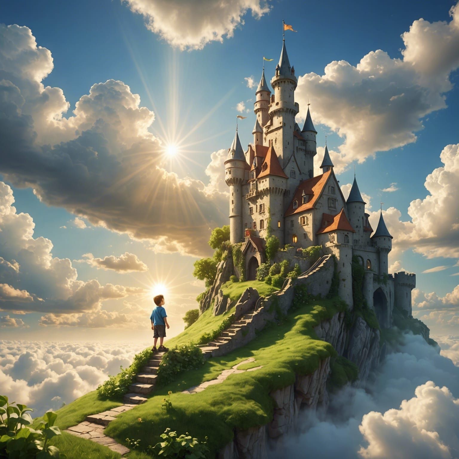 Jack at the top of the beanstalk  by @undefined