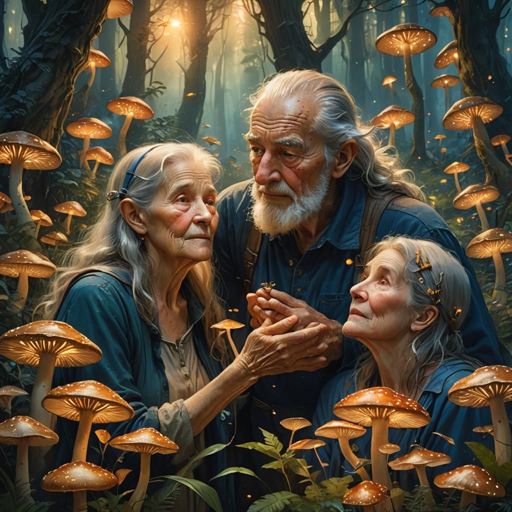 Enchanted Forest Embrace: Fantasy Concept Art